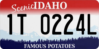 ID license plate 1T0224L