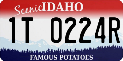 ID license plate 1T0224R