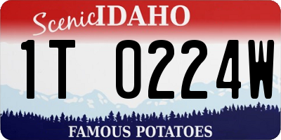 ID license plate 1T0224W