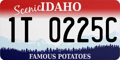 ID license plate 1T0225C