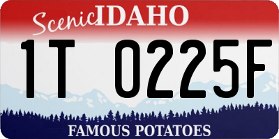 ID license plate 1T0225F