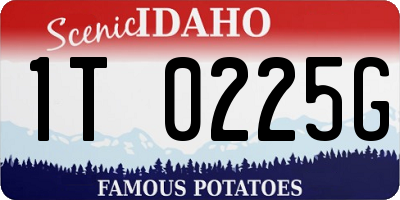 ID license plate 1T0225G