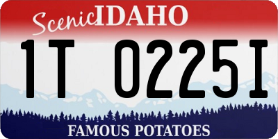 ID license plate 1T0225I