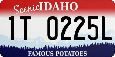 ID license plate 1T0225L