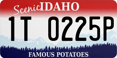 ID license plate 1T0225P