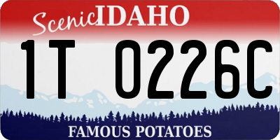 ID license plate 1T0226C
