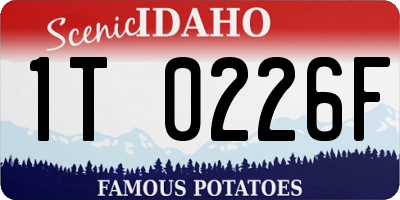 ID license plate 1T0226F