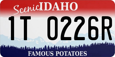 ID license plate 1T0226R