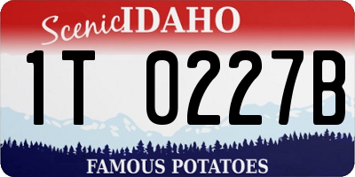ID license plate 1T0227B