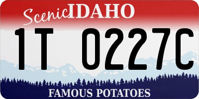 ID license plate 1T0227C