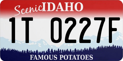 ID license plate 1T0227F