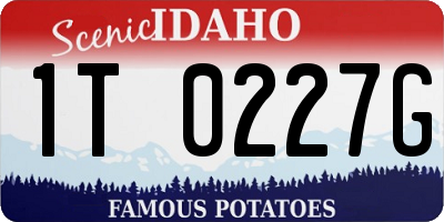ID license plate 1T0227G