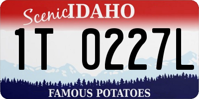 ID license plate 1T0227L