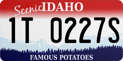 ID license plate 1T0227S