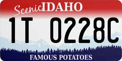 ID license plate 1T0228C