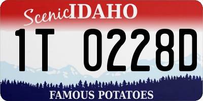 ID license plate 1T0228D