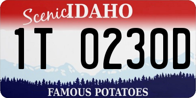 ID license plate 1T0230D
