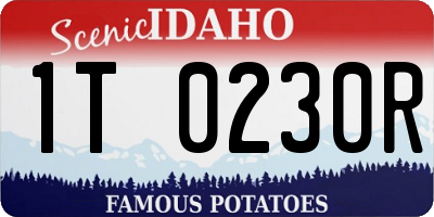 ID license plate 1T0230R