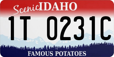 ID license plate 1T0231C