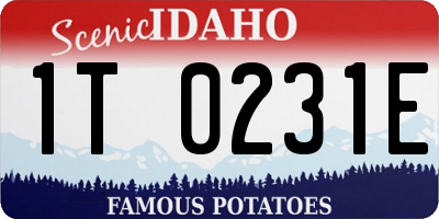 ID license plate 1T0231E
