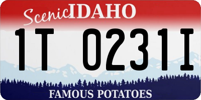 ID license plate 1T0231I