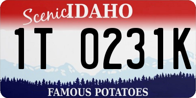 ID license plate 1T0231K