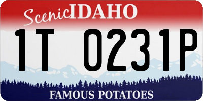 ID license plate 1T0231P