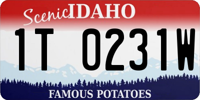 ID license plate 1T0231W