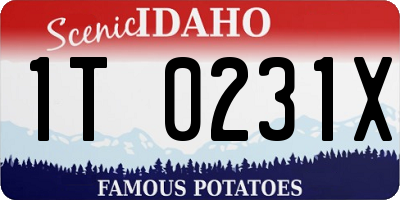 ID license plate 1T0231X