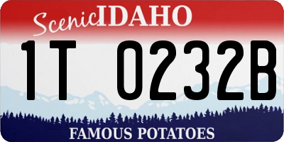 ID license plate 1T0232B
