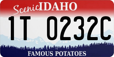 ID license plate 1T0232C