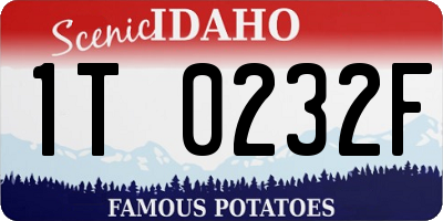 ID license plate 1T0232F