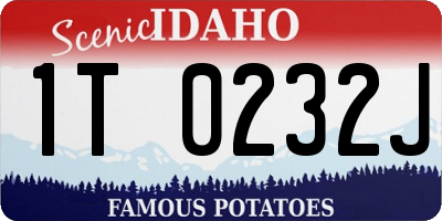 ID license plate 1T0232J