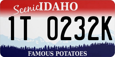 ID license plate 1T0232K