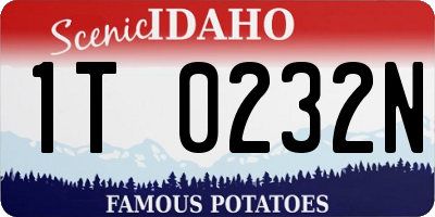ID license plate 1T0232N