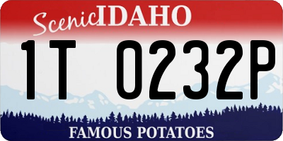 ID license plate 1T0232P