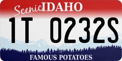ID license plate 1T0232S