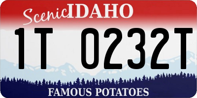 ID license plate 1T0232T
