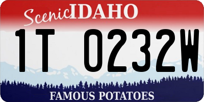 ID license plate 1T0232W