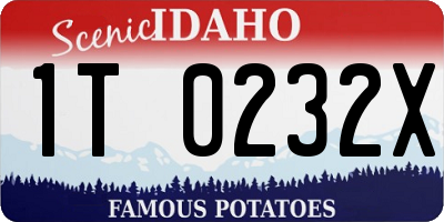 ID license plate 1T0232X