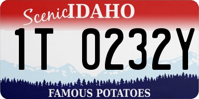 ID license plate 1T0232Y