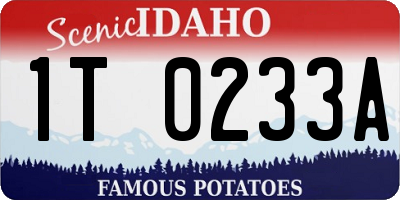 ID license plate 1T0233A