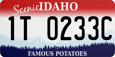ID license plate 1T0233C
