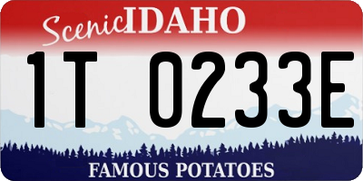 ID license plate 1T0233E
