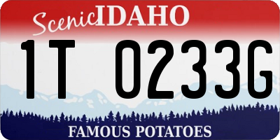 ID license plate 1T0233G