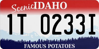 ID license plate 1T0233I