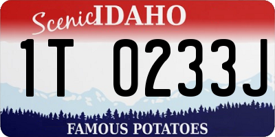 ID license plate 1T0233J