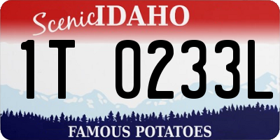 ID license plate 1T0233L
