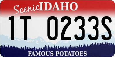 ID license plate 1T0233S