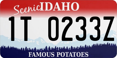 ID license plate 1T0233Z
